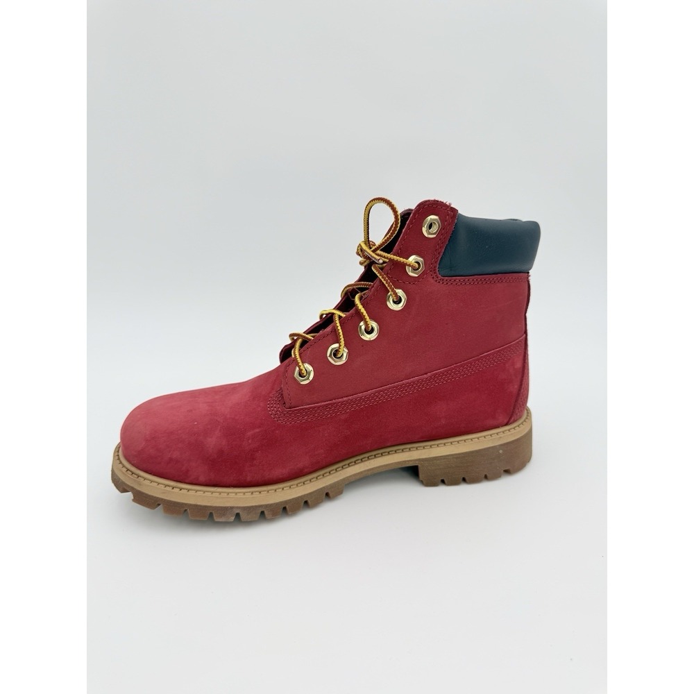 Timberland RARE Youth Red Leather Boot size 6.5 - Picture 8 of 12